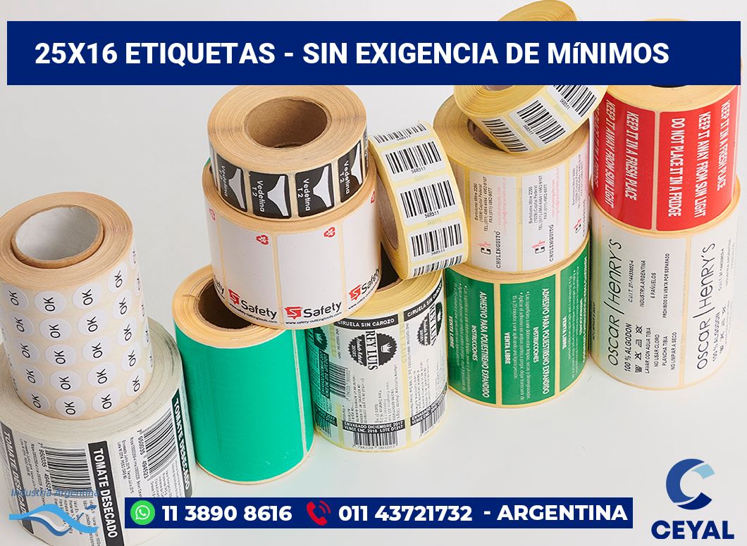 25×16 Etiquetas