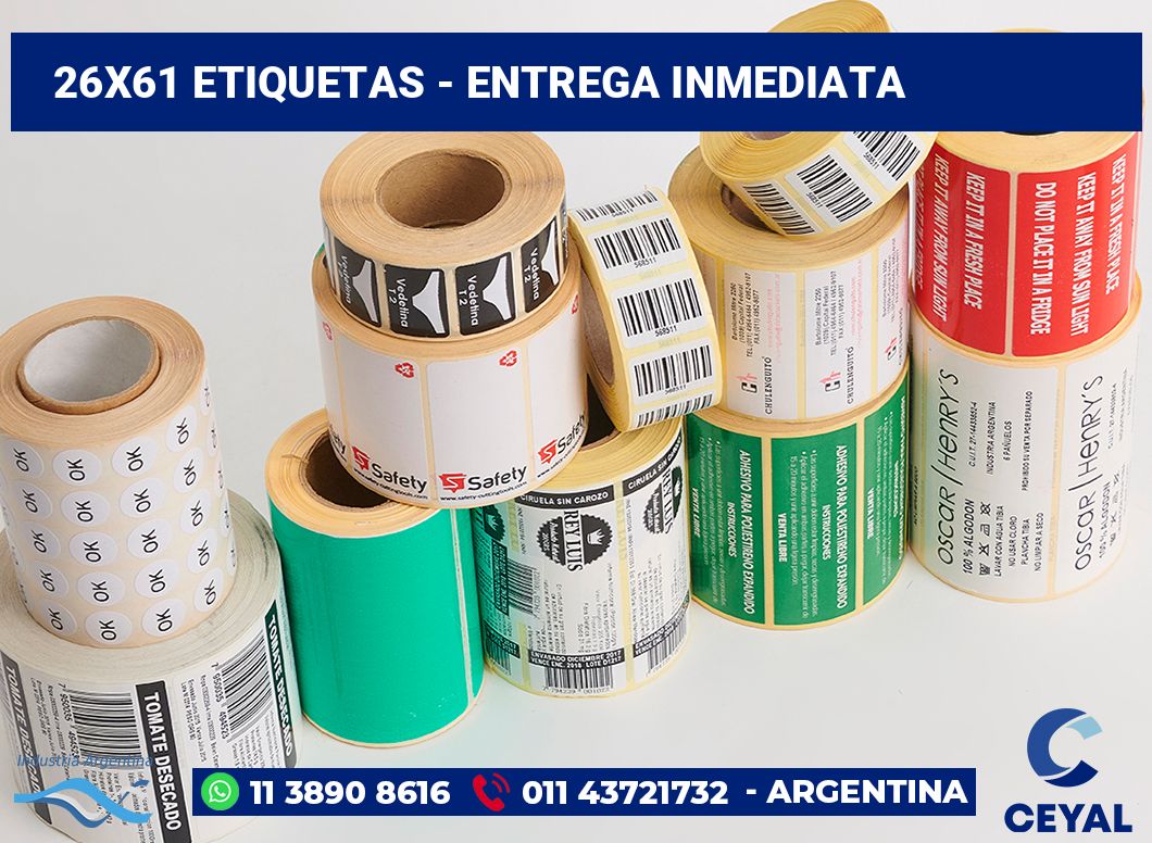 26×61 Etiquetas
