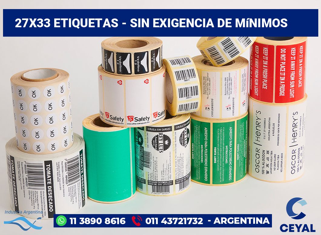 27x33 Etiquetas