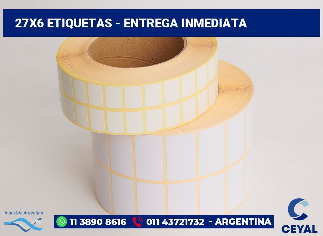 27×6 Etiquetas