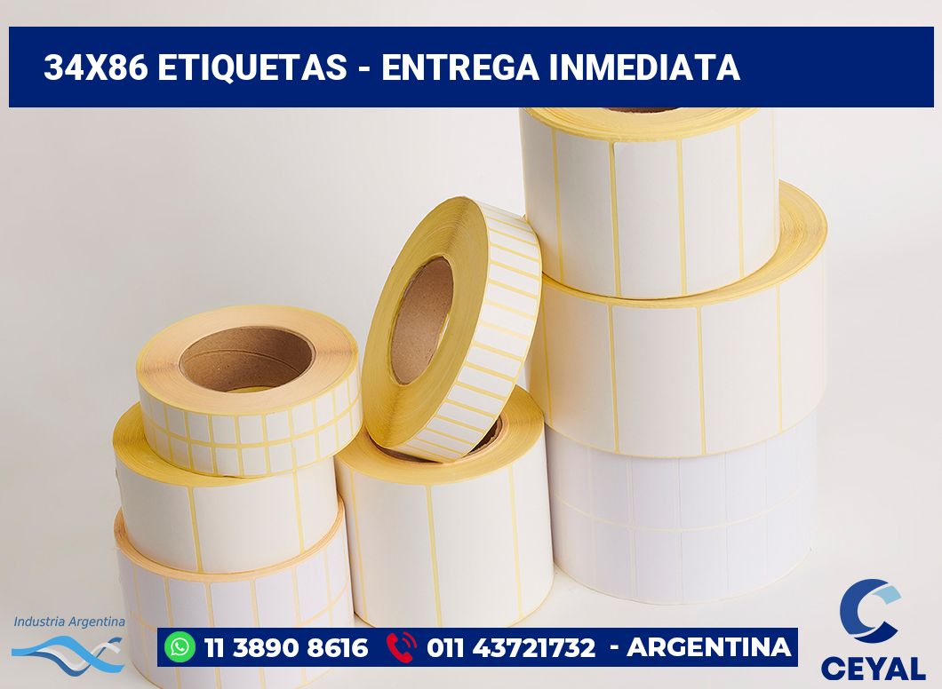 34×86 Etiquetas