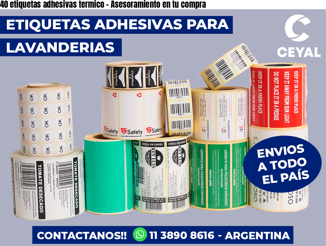 40 etiquetas adhesivas termico – Asesoramiento en tu compra