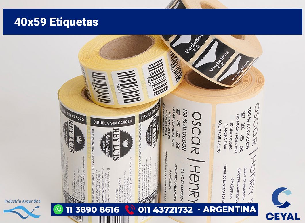 40x59 Etiquetas