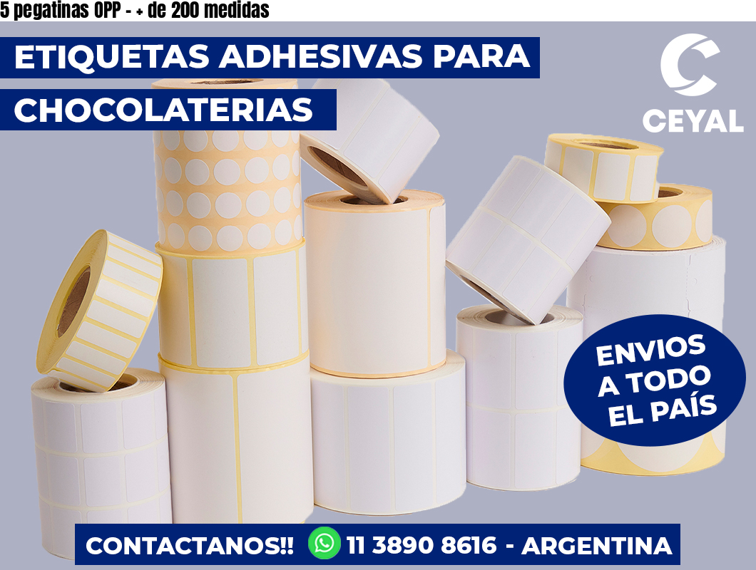 5 pegatinas OPP – + de 200 medidas