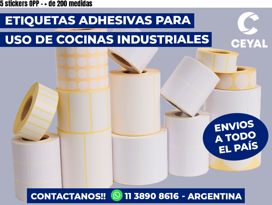 5 stickers OPP – + de 200 medidas
