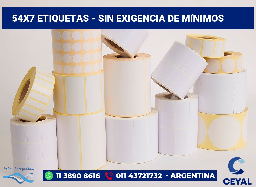 54×7 Etiquetas