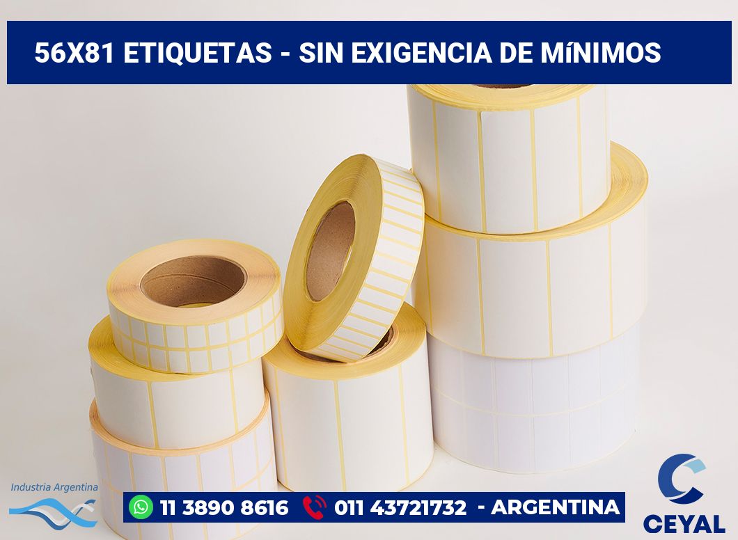56×81 Etiquetas