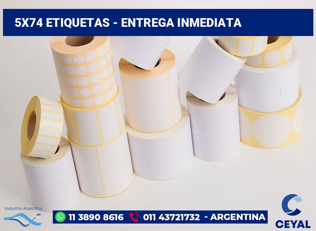 5x74 Etiquetas