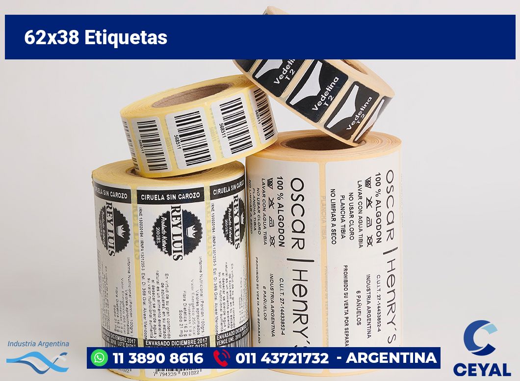 62x38 Etiquetas