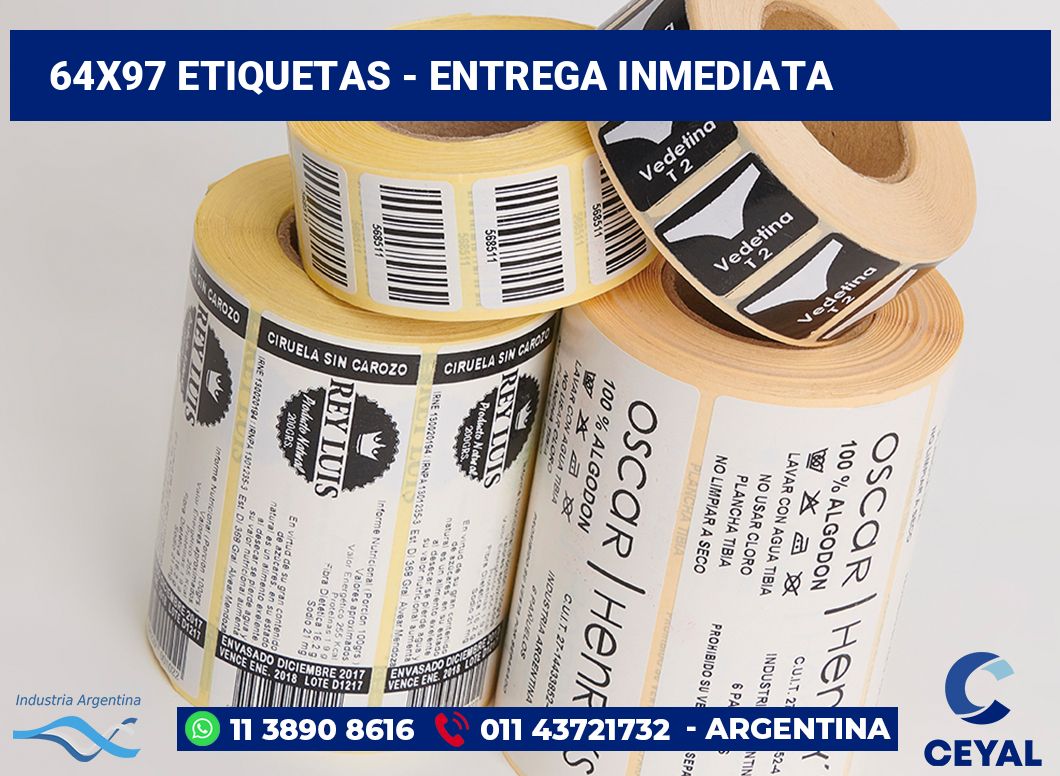 64x97 Etiquetas