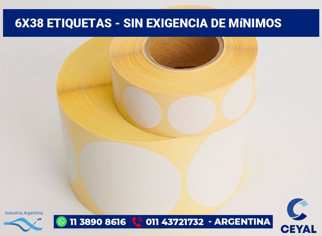 6×38 Etiquetas