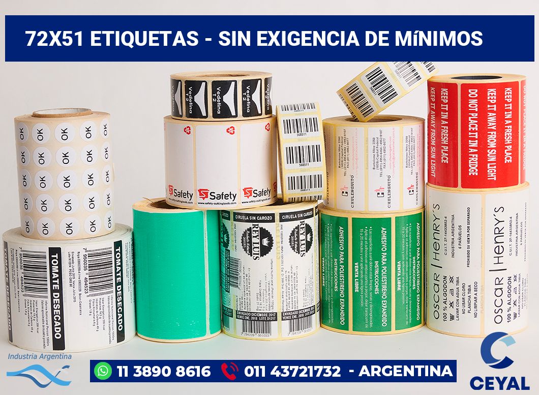 72×51 Etiquetas