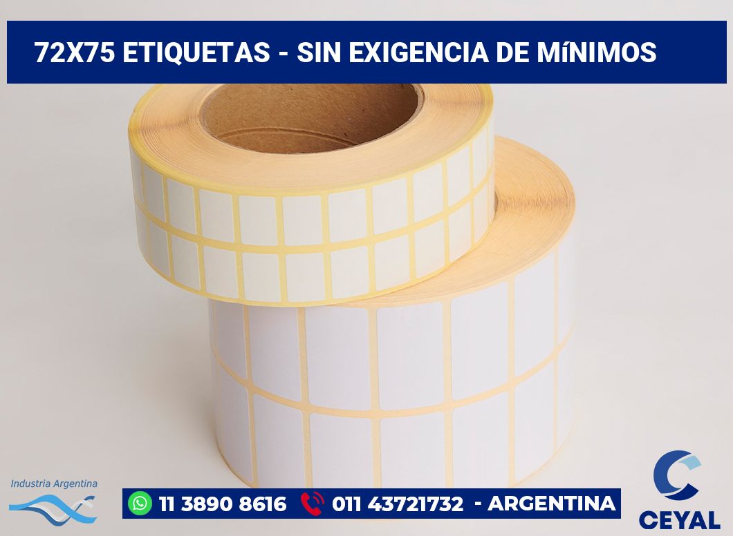 72×75 Etiquetas