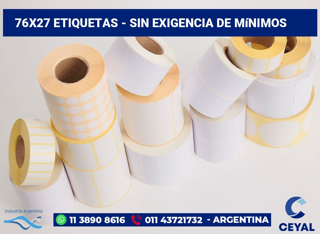 76×27 Etiquetas