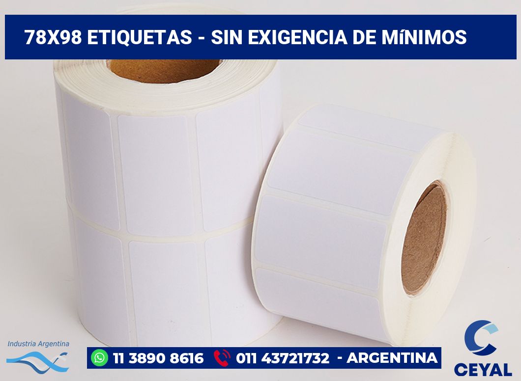 78x98 Etiquetas