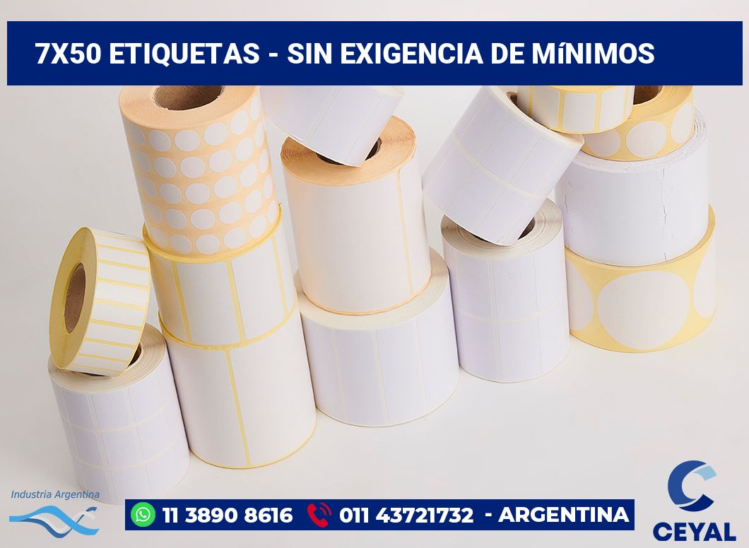 7×50 Etiquetas