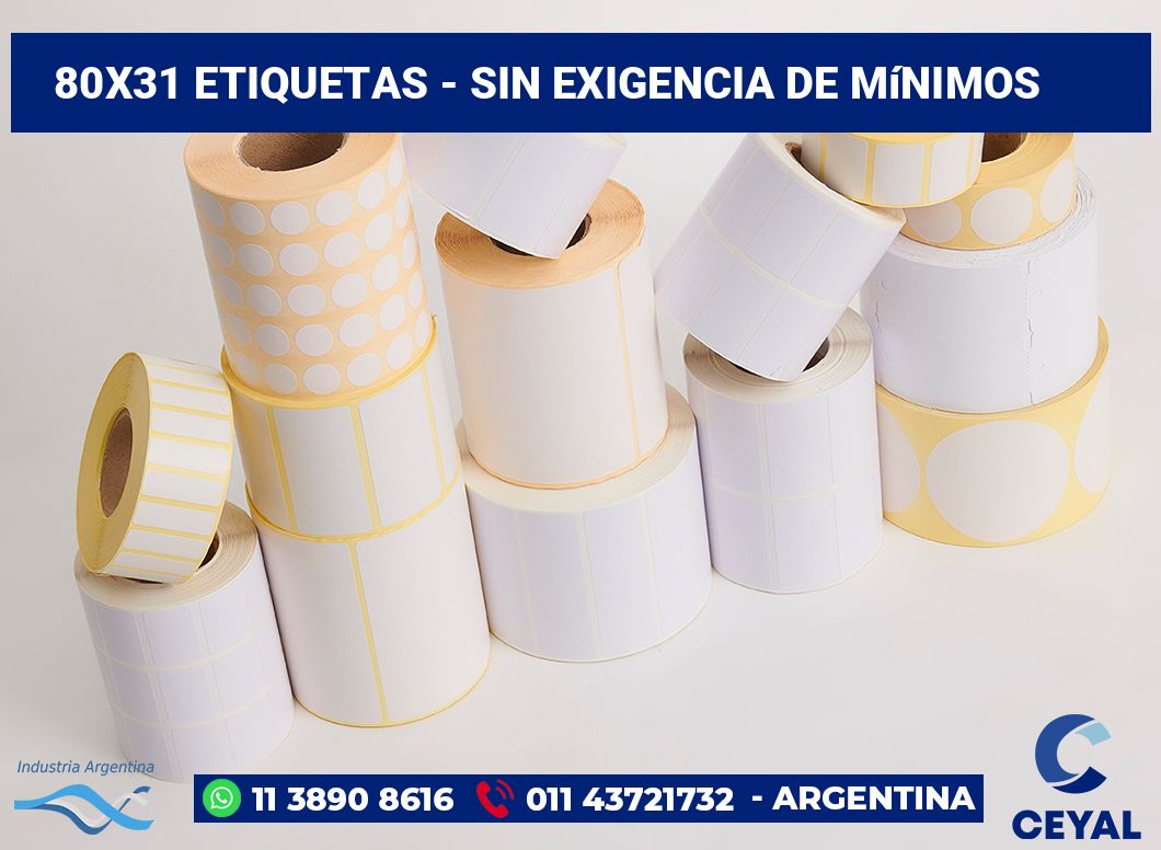 80×31 Etiquetas