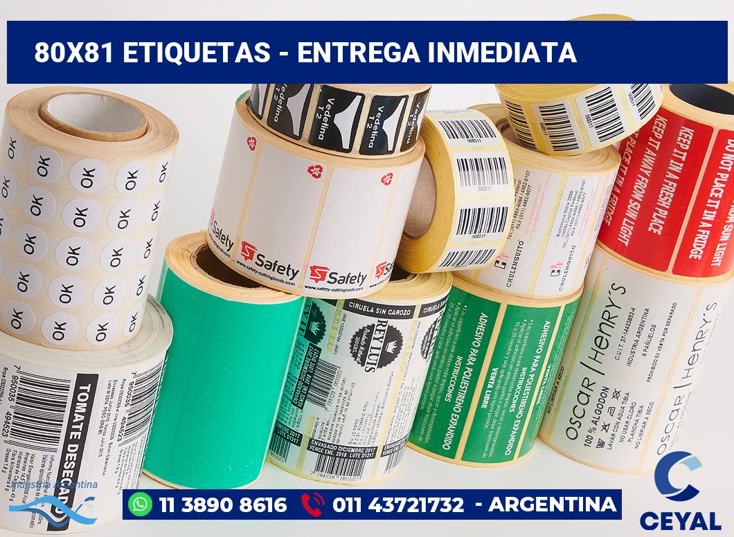 80×81 Etiquetas