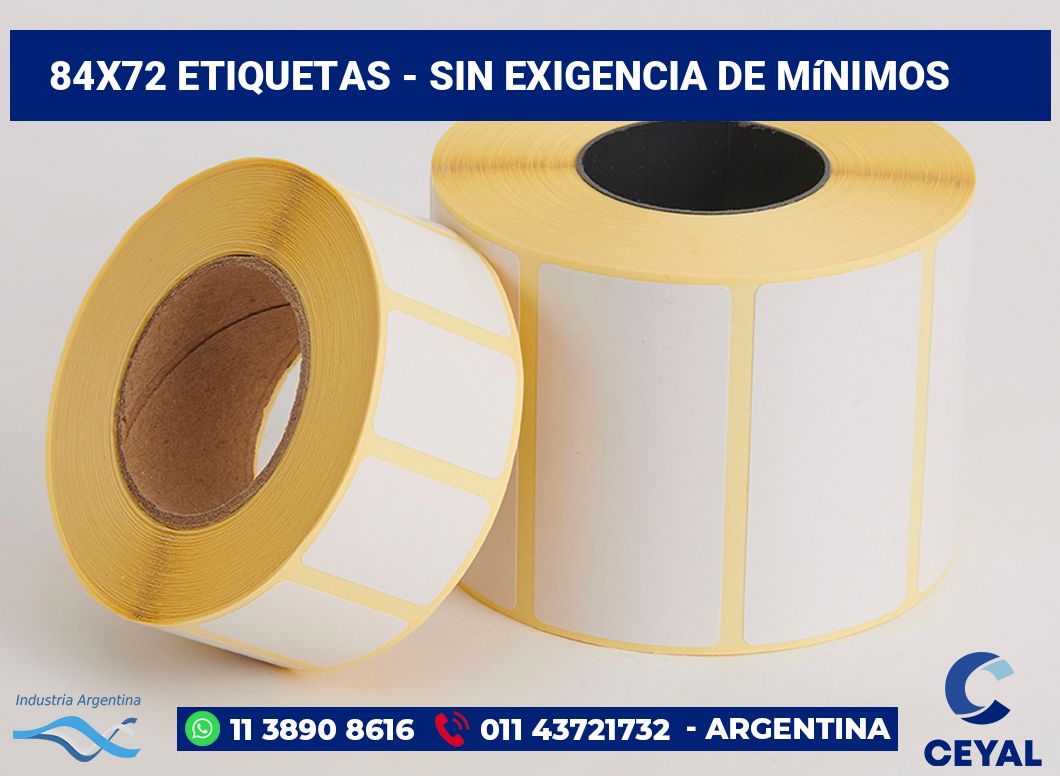 84x72 Etiquetas