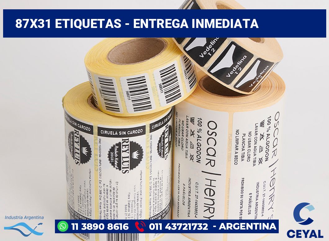 87×31 Etiquetas