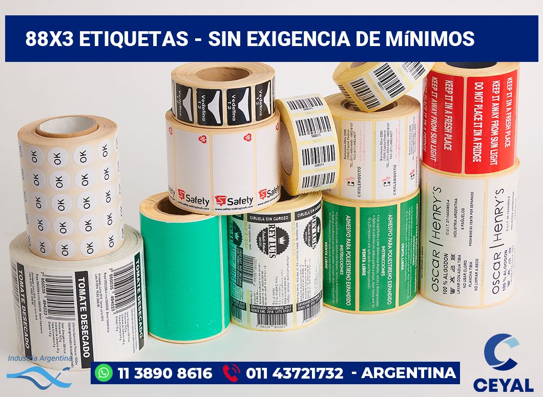 88×3 Etiquetas