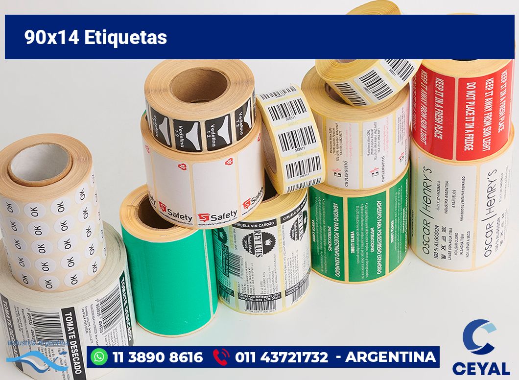 90x14 Etiquetas