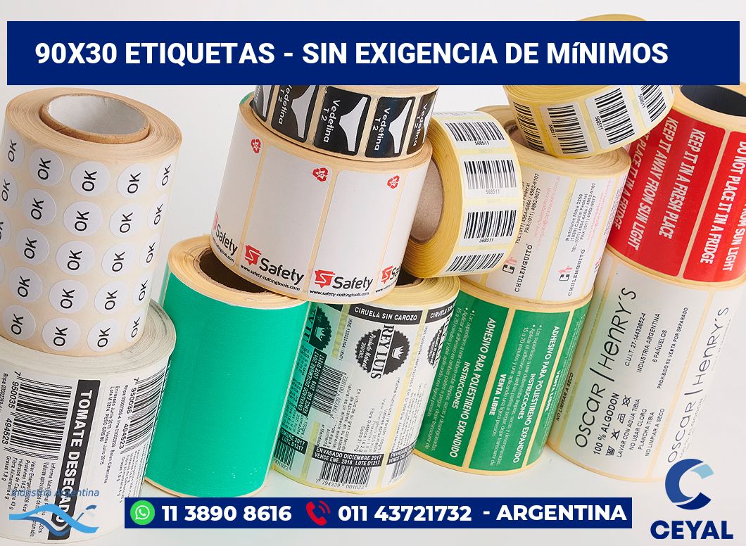 90x30 Etiquetas
