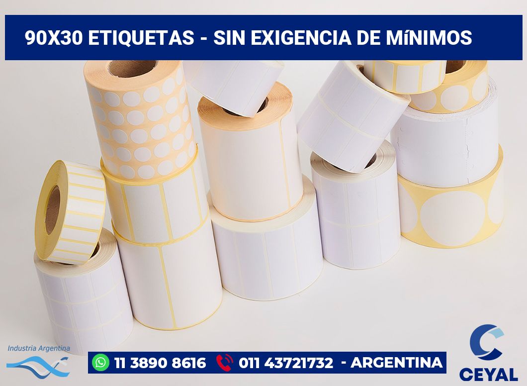 90×30 Etiquetas
