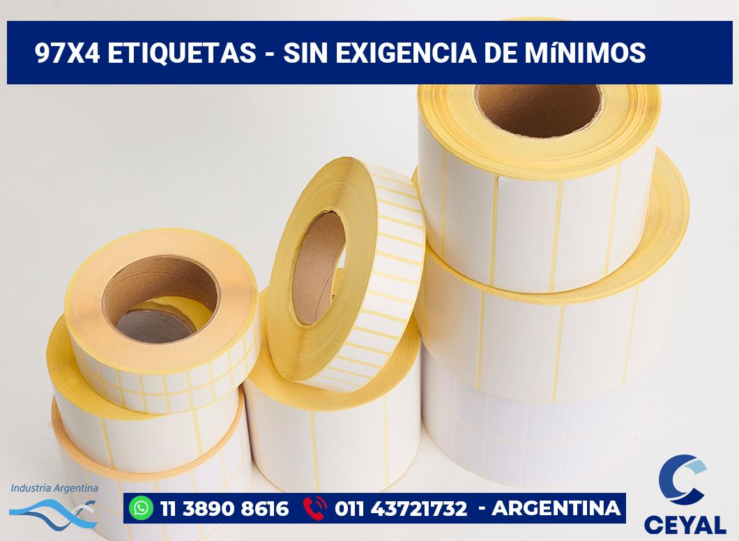 97x4 Etiquetas