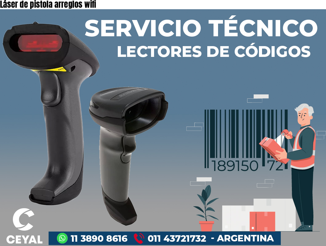 Láser de pistola arreglos wifi