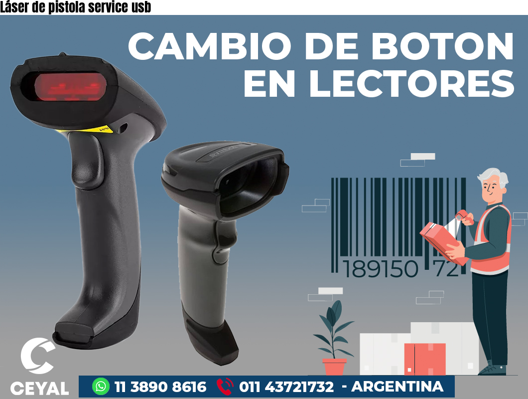 Láser de pistola service usb