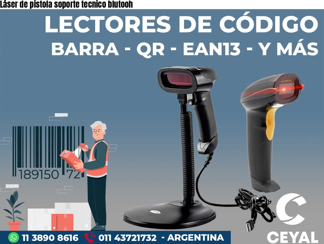 Láser de pistola soporte tecnico blutooh