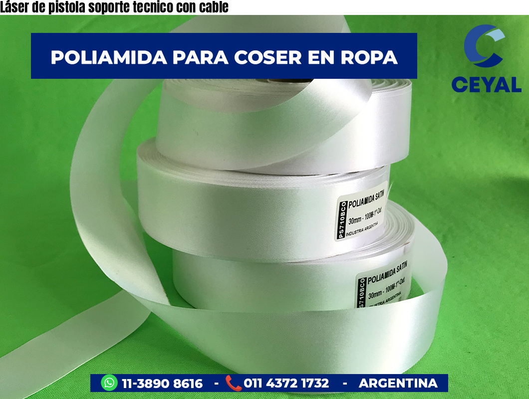 Láser de pistola soporte tecnico con cable