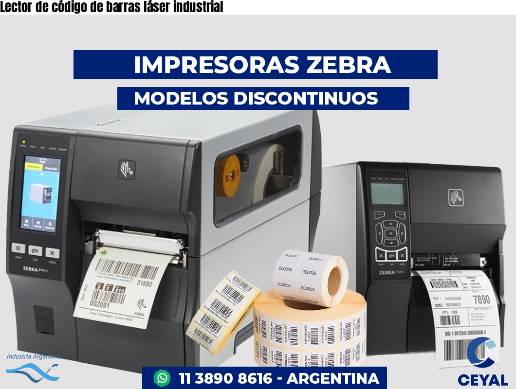 Lector de código de barras láser industrial