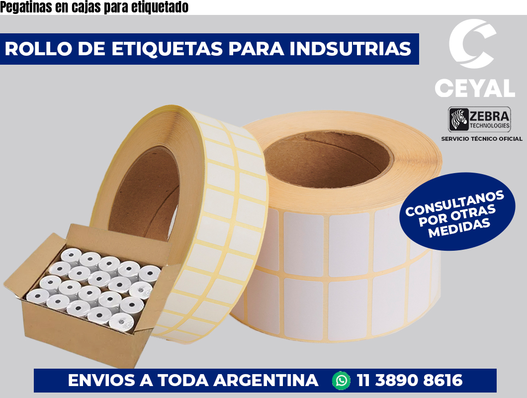 Pegatinas en cajas para etiquetado