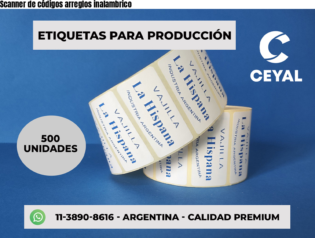 Scanner de códigos arreglos inalambrico