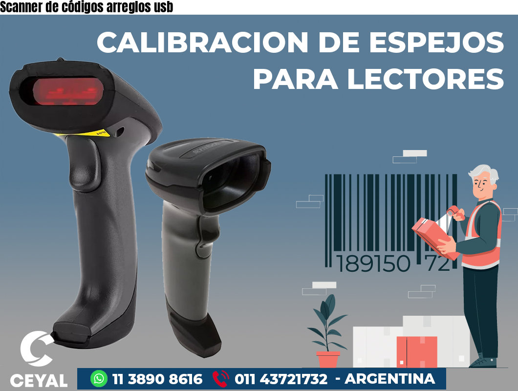 Scanner de códigos arreglos usb