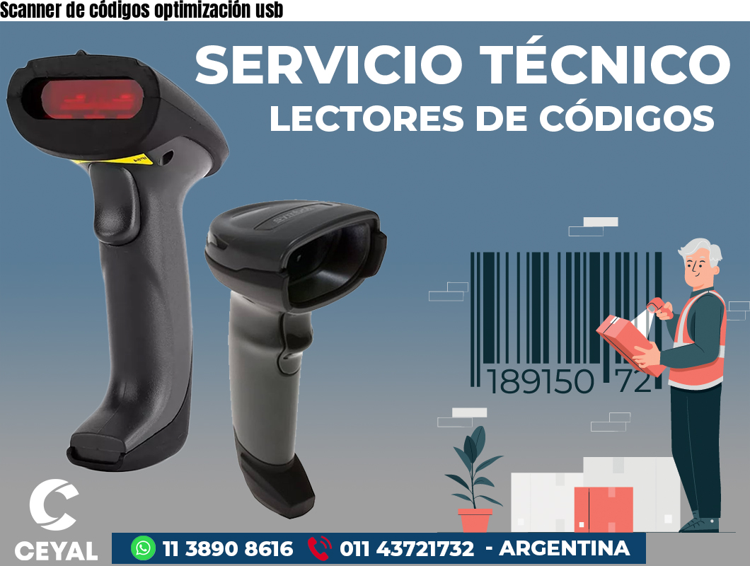 Scanner de códigos optimización usb