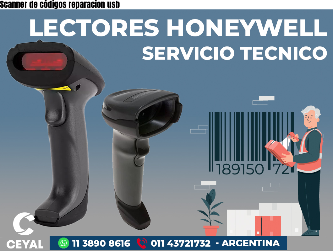 Scanner de códigos reparacion usb