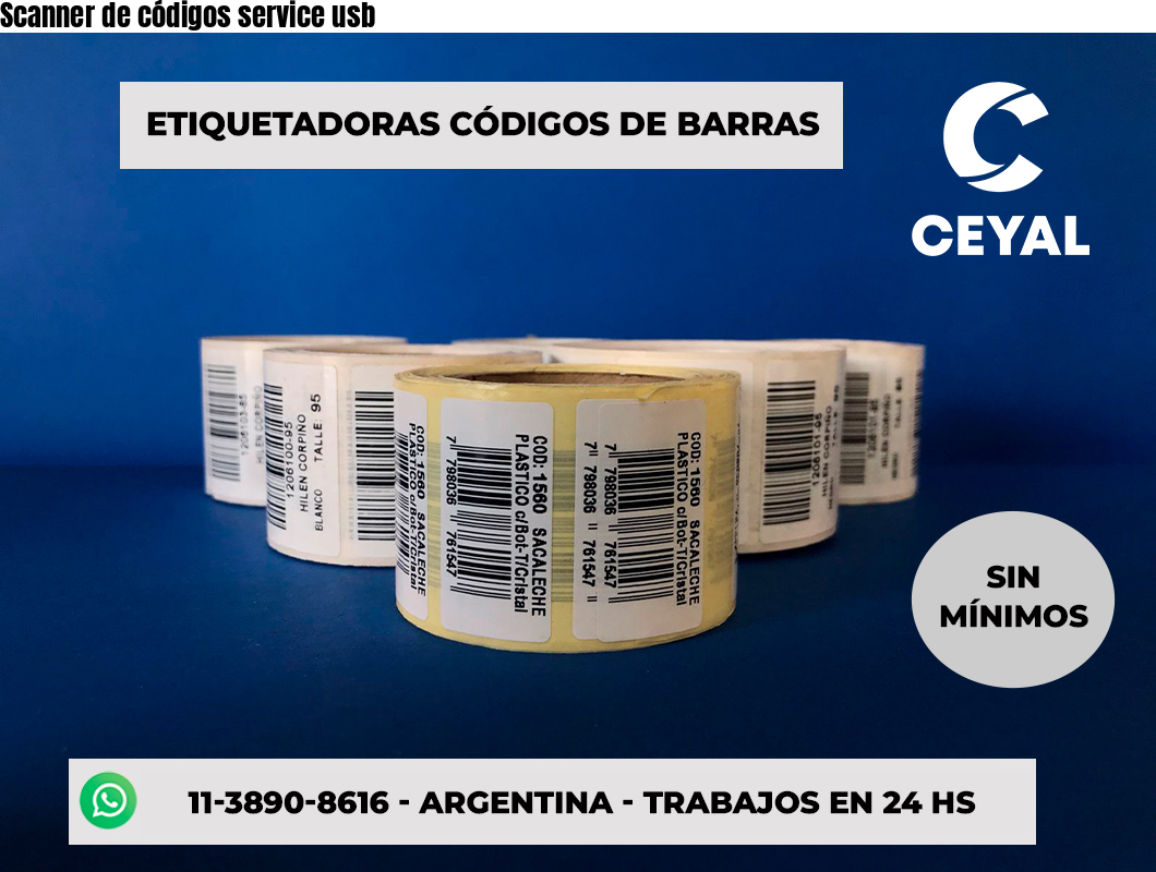 Scanner de códigos service usb