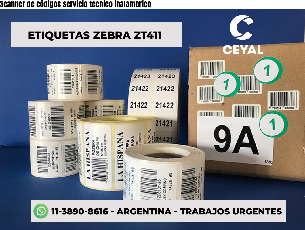 Scanner de códigos servicio tecnico inalambrico