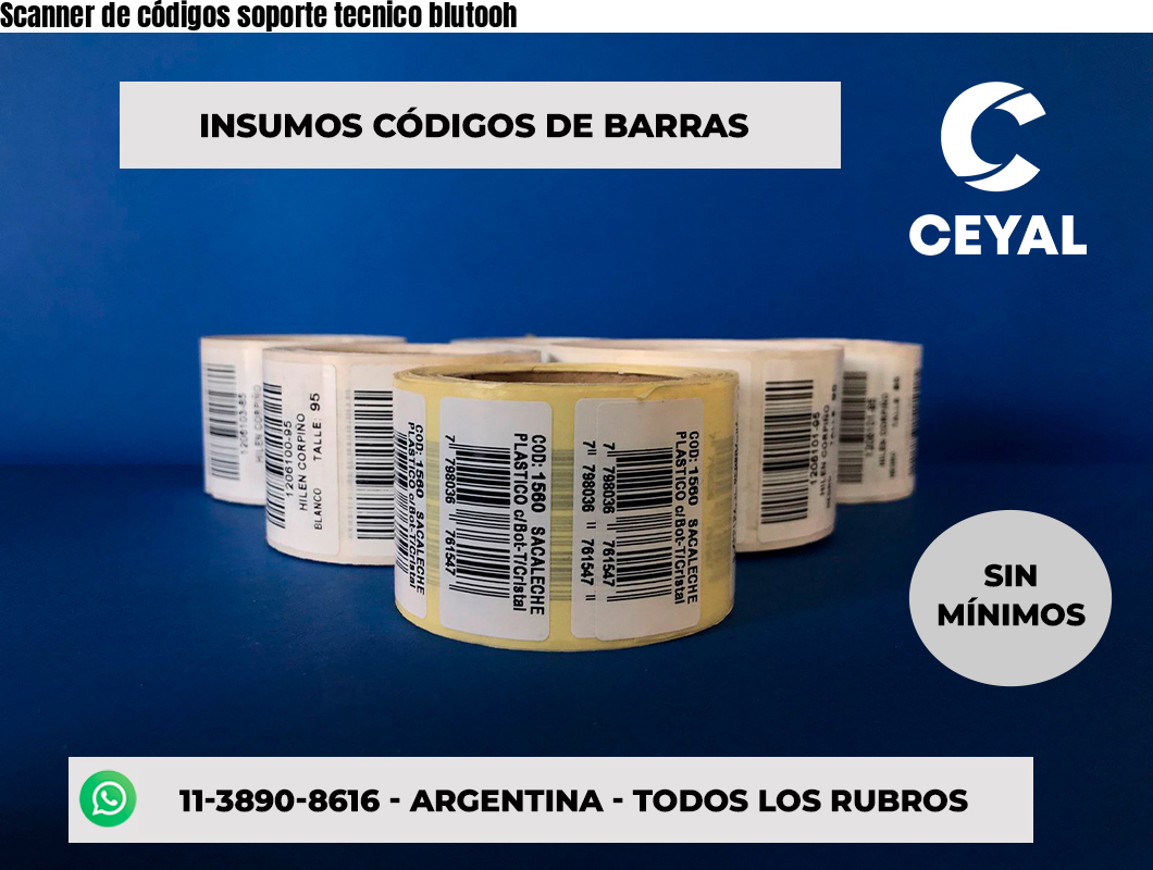 Scanner de códigos soporte tecnico blutooh