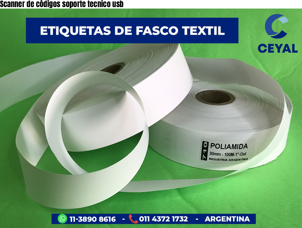 Scanner de códigos soporte tecnico usb