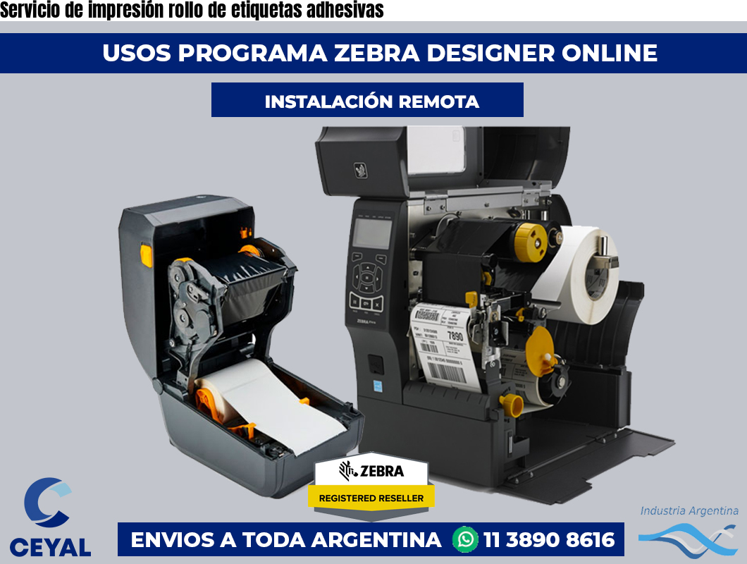 Servicio de impresión rollo de etiquetas adhesivas