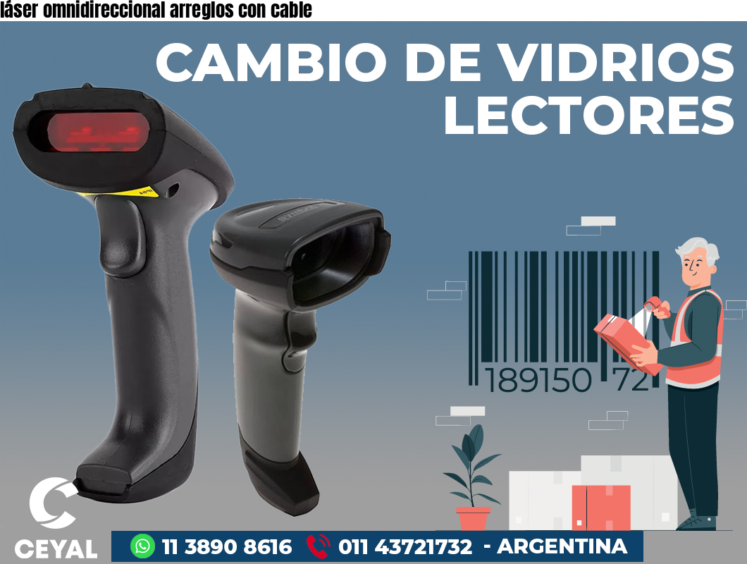 láser omnidireccional arreglos con cable