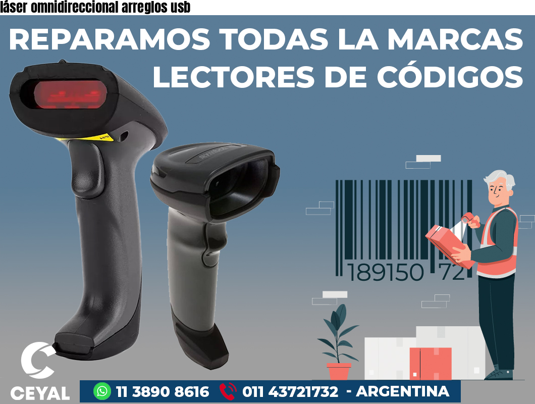 láser omnidireccional arreglos usb