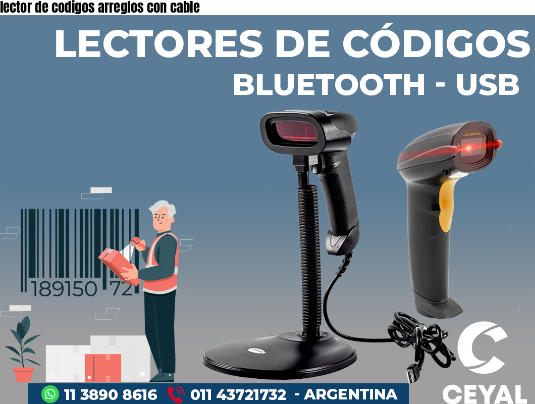 lector de codigos arreglos con cable