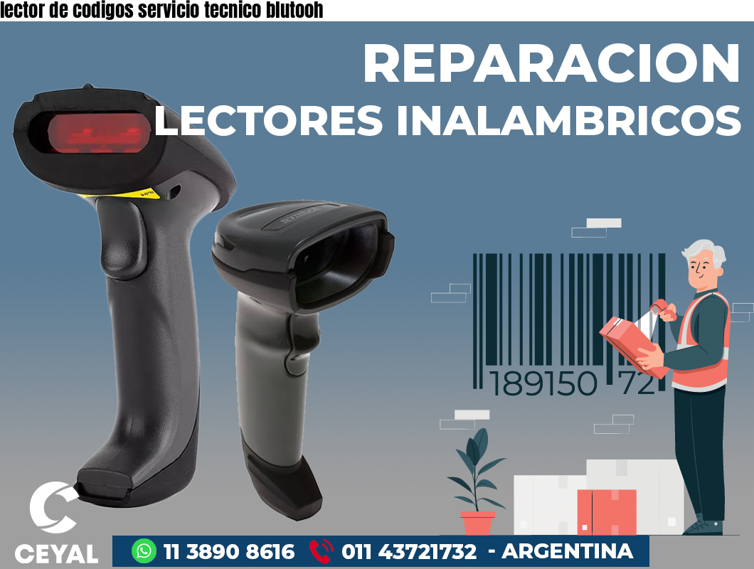 lector de codigos servicio tecnico blutooh
