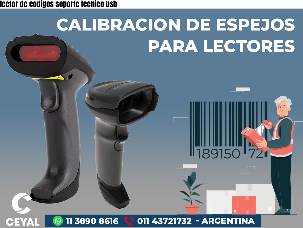 lector de codigos soporte tecnico usb