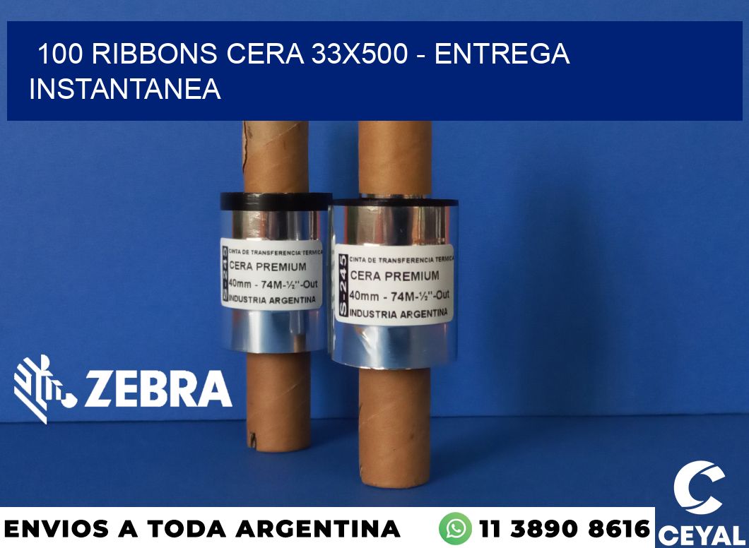 100 Ribbons cera 33x500 - entrega instantanea